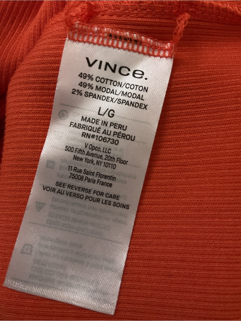 VINCE Ribbed Tank Top NWT - Picture 6 of 7